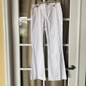 London Jean White wide-leg pants in size 4